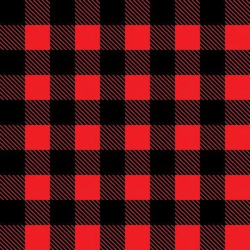 Check red. Lumberjack plaid seamless pattern. Red and Black squares pattern. Stock Illustration
