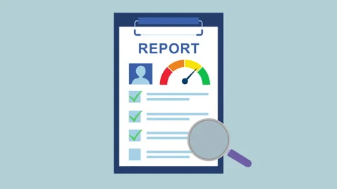 Check report and improve for managing credit 2d Animation with Alpha Matte Stock Footage 345013432