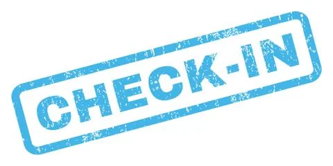 Check-In Rubber Stamp Stock Illustration