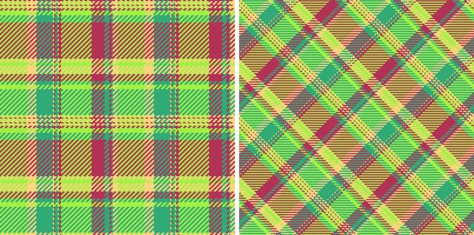 Check seamless fabric of background texture pattern with a tartan vector pl.. Stock Illustration
