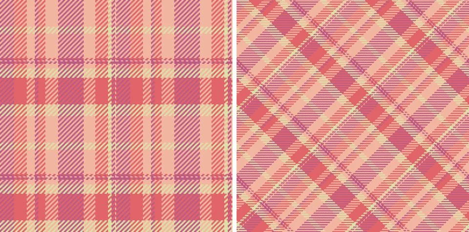 Check seamless fabric of texture textile plaid with a pattern vector backgr.. Stock Illustration