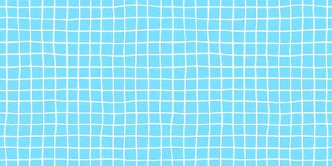 Check seamless pattern grid hand-drawn lines creating a playful background with Stock Illustration