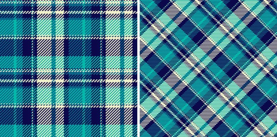 Check seamless plaid of background texture fabric with a tartan pattern tex.. Stock Illustration