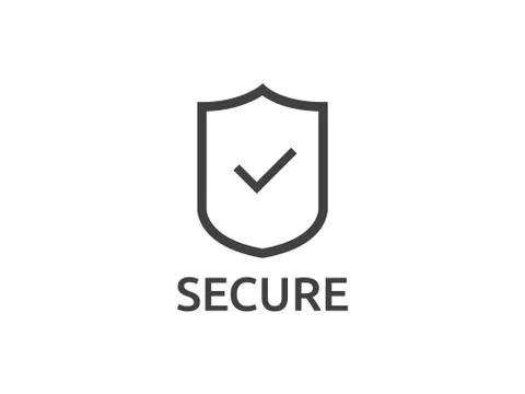 Check shield icon symbol. Secure Protection Concept vector illustration Stock Illustration