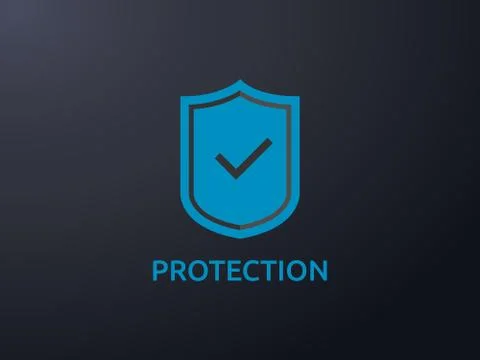 Check shield icon symbol. Secure Protection Concept vector illustration Stock Illustration