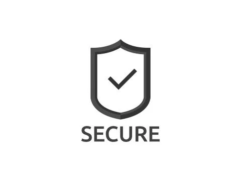 Check shield icon symbol. Secure Protection Concept vector illustration Stock Illustration