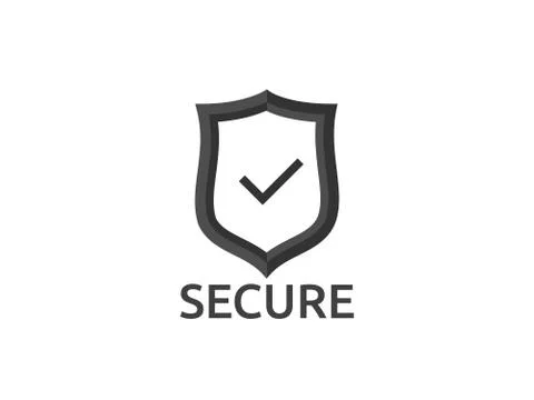 Check shield icon symbol. Secure Protection Concept vector illustration Stock Illustration