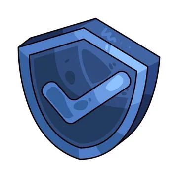 Check shield illustration 스톡 일러스트