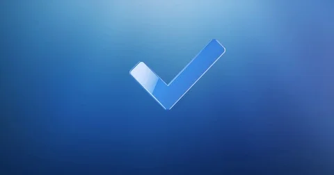 Check Sign Blue 3d Icon Video stock 69728456
