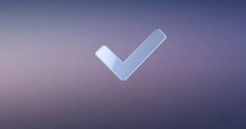 Check Sign Silver 3d Icon Stock Footage 69728452