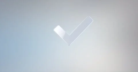 Check Sign White 3d Icon Video stock 66607474
