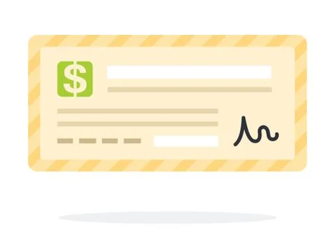 Check slip flat icon vector isolated Stock Illustration
