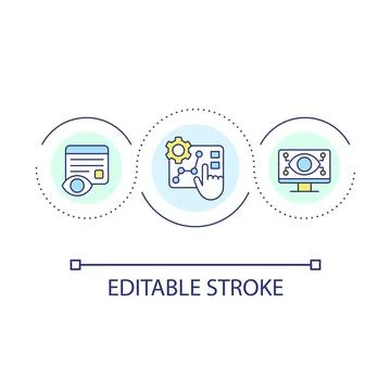 Check software loop concept icon Stock Illustration