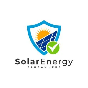 Check Solar logo vector template, Creative Solar panel energy logo design con イラスト素材