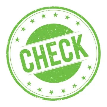 CHECK stamp sign Stock Illustration