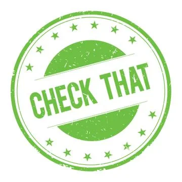 CHECK-THAT stamp sign Stock Illustration