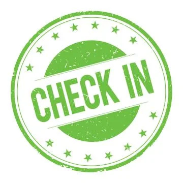 CHECK-IN stamp sign Stock Illustration