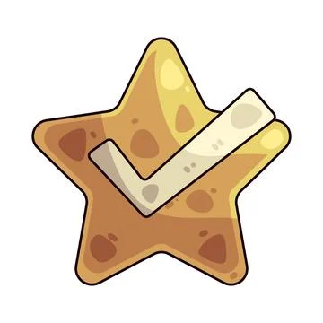 Check star illustration Illustrazione stock