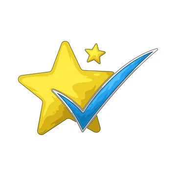 Check star illustration Stock Illustration