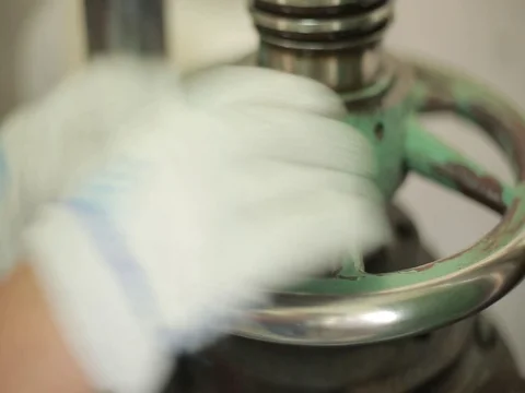 Check the strength of bricks. Bricks under pressure. Strength test for bricks. Stock Footage 78103302