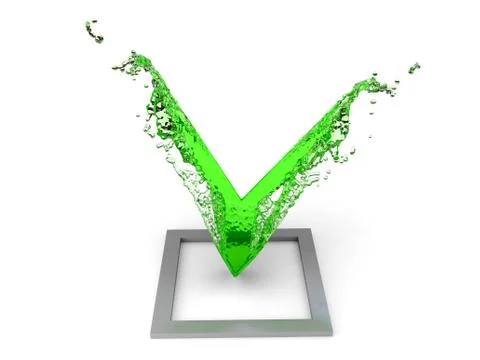 Check symbol over white Illustrazione stock