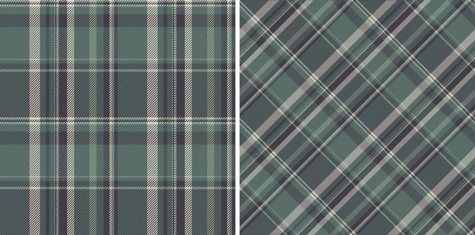 Check tartan texture of seamless pattern fabric with a vector textile plaid.. Stock Illustration
