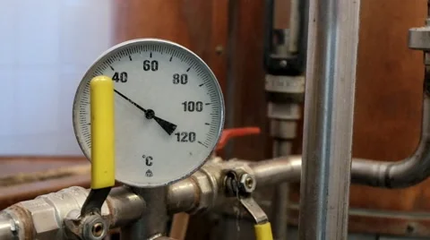 Check temperature and pressure during the brewing Stock Footage 53472944