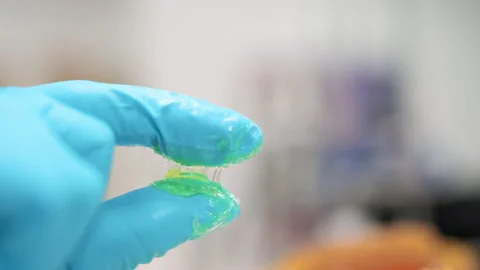 Check the texture of grease by finger Stock Footage 150305575