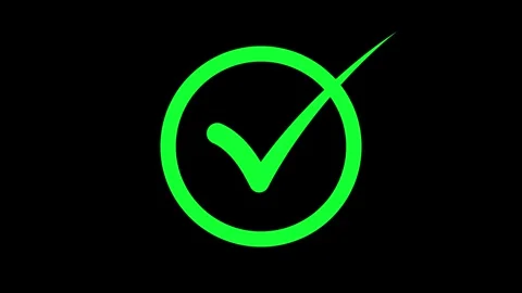 Check tick mark icon animation, check mark sign, verify complete check mark.. Stock Footage 327758084