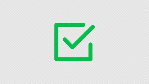 Check tick mark icon animation, check mark sign. 스톡 동영상 340771530