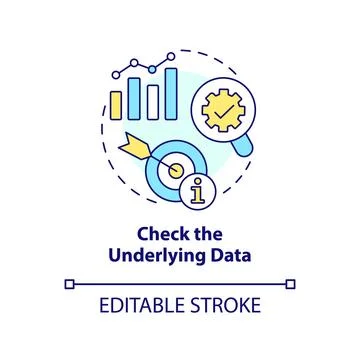Check underlying data concept icon Stock Illustration