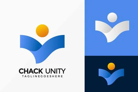 Check Unity Business Logo Vector Design. Abstract emblem, designs concept, lo Stock Illustration