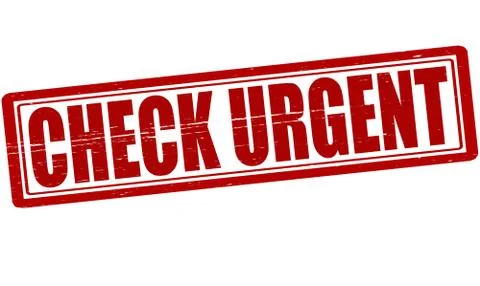 Check urgent Stock Illustration