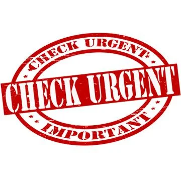 Check urgent Stock Illustration