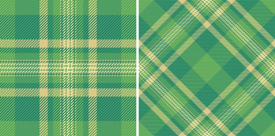 Check vector background of textile fabric pattern with a tartan plaid seaml.. Stock Illustration