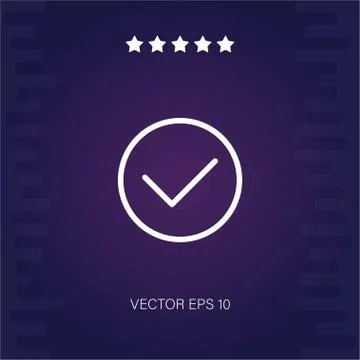 Check vector icon Stock Illustration