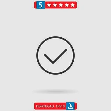 Check vector icon Illustrazione stock
