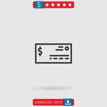 Check vector icon Illustrazione stock