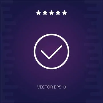 Check vector icon Stock Illustration