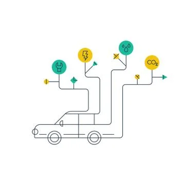 Check up vehicle station Stock Illustration