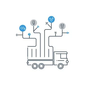 Check up vehicle station Stock Illustration