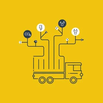 Check up vehicle station Stock Illustration