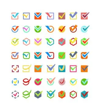 Check vote icon button Stock Illustration