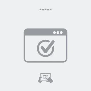 Check window icon, check window vector, check window symbol, check window des Stock Illustration
