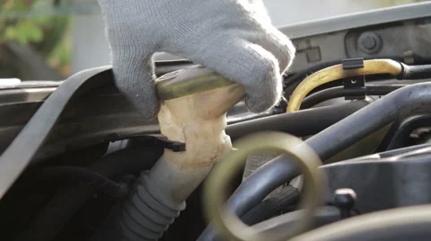 Check windshield fluid Stock Footage 56140744