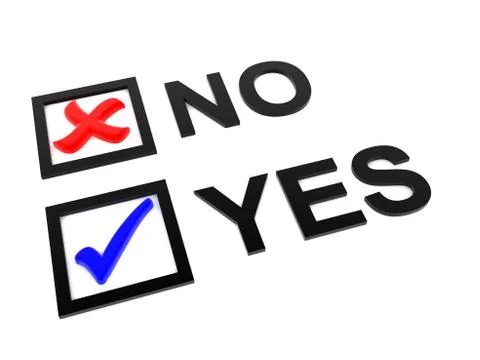 Check yes no Stockillustratie