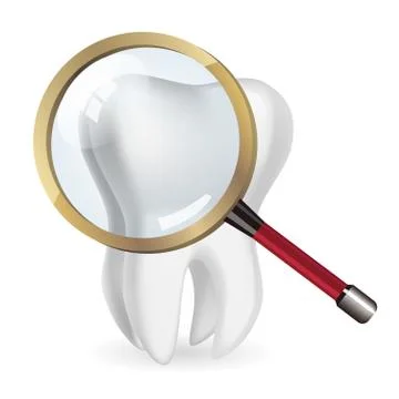 Check your teeth. Isolated on white background. Stock Illustration