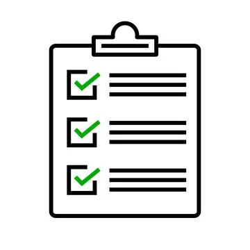 Checkboard and clipboard. Task list. Vector. Stock Illustration