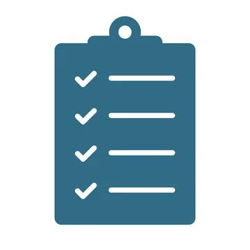 Checkboard silhouette icon. Task board. List of to-do. Vector. Illustrazione stock