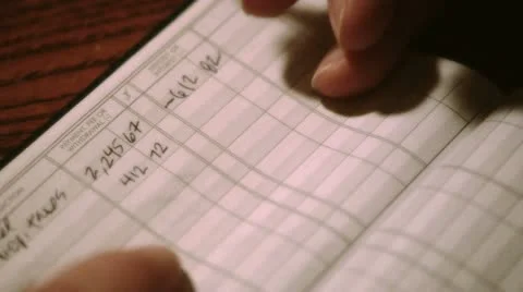 Checkbook Balance Stock Footage 12323900